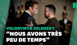Volodymyr Zelensky reçu par Emmanuel Macron à Paris avec Olaf Scholz
