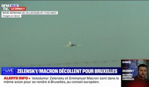 Emmanuel Macron et Volodymyr Zelensky décollent en direction de Bruxelles depuis l'aéroport de Vélizy-Villacoublay