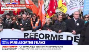 Réforme des retraites: le cortège parisien s'élance depuis la place de la République