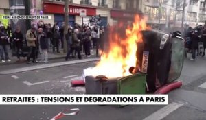 Mobilisation contre la réforme des retraites : tensions et dégradations à Paris