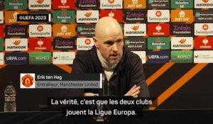 16es - Erik ten Hag : "La réalité actuelle des deux clubs, c'est la Ligue Europa"