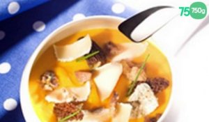 Velouté de courge Butternut, morilles et Chavignol