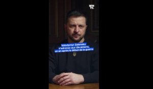 "Nous ferons tout pour gagner cette année": les mots de Zelensky, un an après le début de la guerre en Ukraine