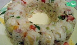 Salade de riz aux crevettes et légumes