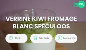 Verrine kiwi fromage blanc speculoos