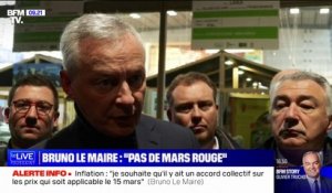 Inflation: Bruno Le Maire assure qu'il "n'y aura pas de mars rouge"