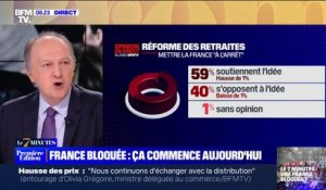 Sondage BFMTV - Retraites : 59% des Français soutiennent l'action des syndicats pour mettre "la France à l'arrêt"