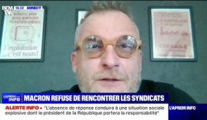 Emmanuel Macron refuse de rencontrer les syndicats: "On est sur un vrai déni de démocratie" affirme Éric Meyer (SUD-Rail)