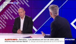 Laurent Berger: "Je dis au gouvernement : puisque vous ne faites pas confiance à la démocratie sociale, écoutez au moins les citoyens"
