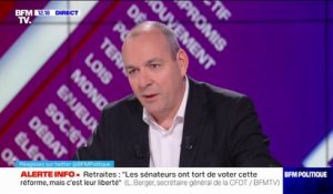 Retraites: Laurent Berger juge que la réponse d'Emmanuel Macron aux syndicats est "une forme de bras d'honneur"