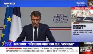 Réforme des retraites: Emmanuel Macron assume "la décision" "d'économies intelligentes"