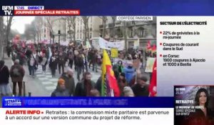 Retraites: 450.000 manifestants à Paris, selon la CGT