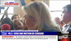 Marine Le Pen sur le recours au 49-3: "C'est l'échec personnel d'Emmanuel Macron"