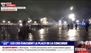 Paris: les forces de l'ordre évacuent la place de la Concorde, où 4000 personnes se sont rassemblées