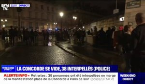 Paris: la place de la Concorde se vide, 38 personnes interpellées