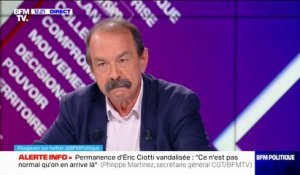 "C'est de sa responsabilité si la colère est à ce niveau-là": Philippe Martinez à propos d'Emmanuel Macron après les violences dans les manifestations