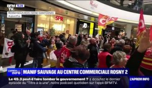 Retraites: mobilisation au centre commercial Rosny 2, en Seine-Saint-Denis, ce samedi après-midi