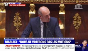 Olivier Marleix (LR): "Nous ne voterons pas les motions de censure"
