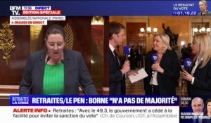 Marine Le Pen (RN) sur la réforme des retraites: "Le gouvernement joue avec des allumettes dans une station-service"