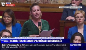 Mathilde Panot (LFI) à Élisabeth Borne: "Madame la Première ministre, vous céderez"