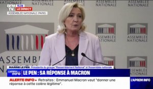 Marine Le Pen dénonce "le mépris" d'Emmanuel Macron