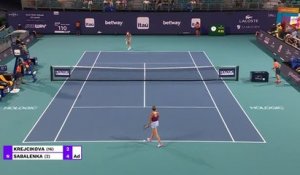 Miami - Sabalenka intraitable face à Krejcikova