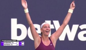 Miami - Kvitova écœure Rybakina et remporte le tournoi