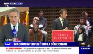 Emmanuel Macron interrompu à La Haye par des manifestants: le reporter de BFMTV a recueilli la réaction du président