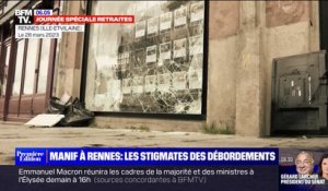 Rennes: les débordements en marge des manifestations contre la réforme des retraites laissent des traces, notamment pour les commerçants