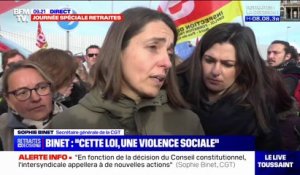 Retraites: Sophie Binet (CGT) attend qu'Emmanuel Macron "retrouve la raison"
