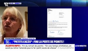 Petits excès de vitesse: "Ça me semble répondre à une préoccupation de bon nombre de nos concitoyens" pour Françoise Dumont, sénatrice LR du Var