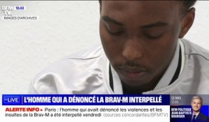L'homme qui avait dénoncé les insultes de la Brav-M a été interpellé à Paris
