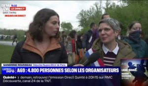 Manifestation contre l'A69: "C'est un projet d'un autre temps" juge Sandrine Rousseau