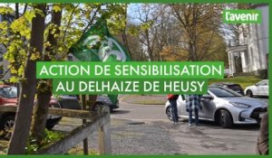 Action syndicale au Delhaize de Heusy