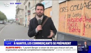 Nantes: certains commerçants du centre-ville se barricadent avant la manifestation