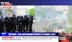 Manifestation du 1er-Mai à Paris: une brigade de la Brav-M déployée en fin de cortège