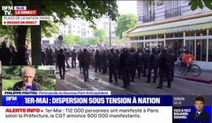 "Il y a besoin d'autres formes de lutte" affirme Philippe Poutou (NPA), qui juge que "les manifestations, ça ne suffit pas"