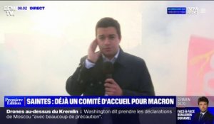 Emmanuel Macron attendu par un concert de casseroles et des fumigènes à Saintes