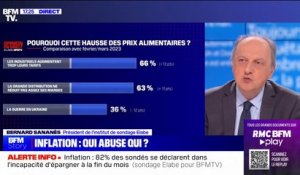 Inflation: pour 6 Français sur 10, les industriels et la grande distribution sont responsables des hausses des prix de l'alimentaire selon un sondage Elabe/BFMTV