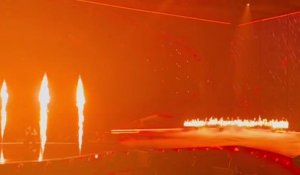 Eurovision stage consumed by flames during Grand Final rehearsals