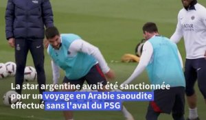 Foot/L1: le PSG s'entraine avec Messi avant d'affronter Ajaccio