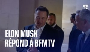 "Je suis très impressionné par le président Macron": Elon Musk répond à BFMTV