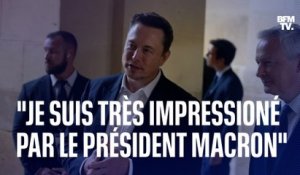Elon Musk se dit "très impressionné par le président Macron", après leur rencontre à l'Élysée