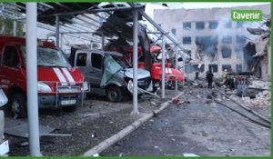 Dnipro: les bâtiments d'une unité de secours endommagés après une attaque russe