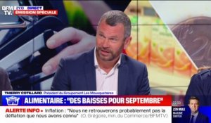 Prix de l'alimentaire: "On va probablement casser ce pic d'inflation" estime Thierry Cotillard, président du Groupement Les Mousquetaires