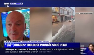 Météo: la ville de Toulouse touchée par des orages, de fortes pluies et des inondations