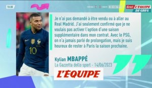 Mbappé à la Gazzetta dello Sport : « Heureux de rester » au PSG - Foot - Ligue 1