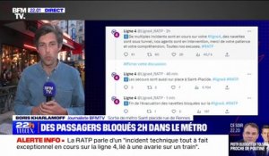 Paris: des centaines de personnes sont restées bloquées dans la ligne 4 du métro sous plus de trente degrés