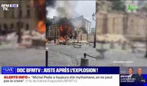 Paris: les images quelques instants après l'explosion rue Saint-Jacques (document BFMTV)