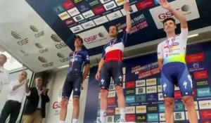 Championnat de France - Route - CLM 2023 - Rémi Cavagna retrouve le maillot de champion de France... Bruno Amirail 2e, Pierre Latour 3e !